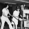 [Jill Parchment taking a treadmill test at Andrews University's physical fitness evaluation]