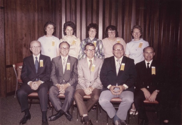Ad hoc commitee officers of the Andrews University Alumni Association, Puget Sound Chapter, with their wives