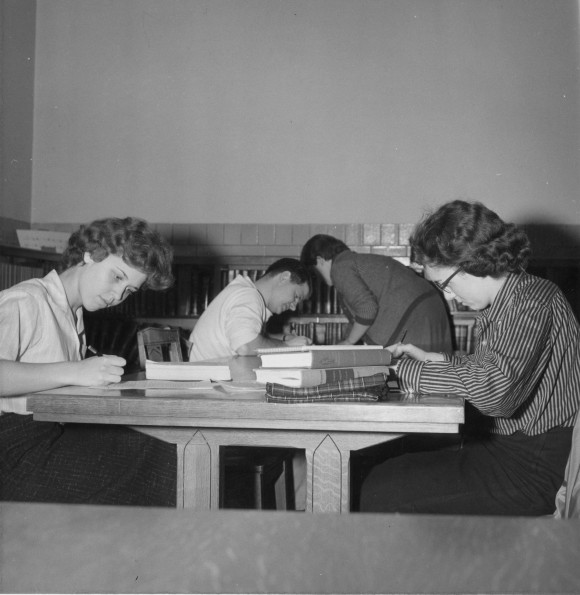 [Emmanuel Missionary College library in Griggs Hall]