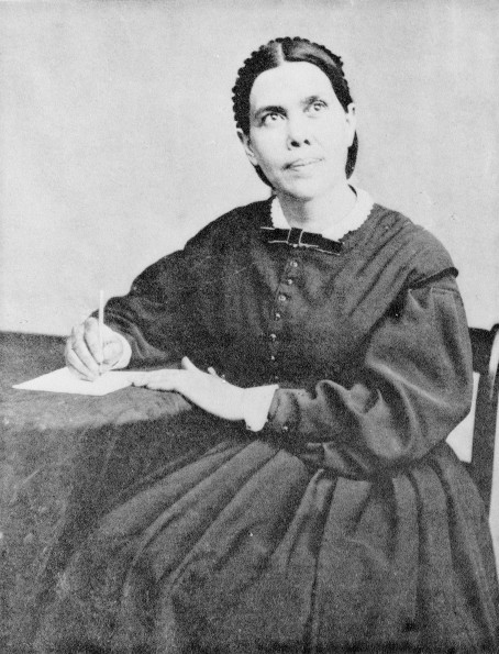 [Ellen Gould Harmon White at her writing table]