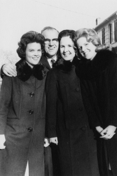 Carl, Eva, Ruth, and Laura Currie's holiday photo card