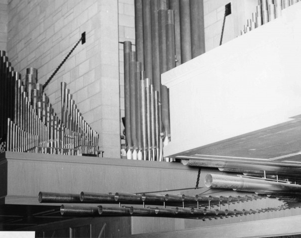 [The new organ in Pioneer Memorial Church]