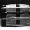 [The J. N. Andrews trunk pictured in the Andrews University Heritage Room]
