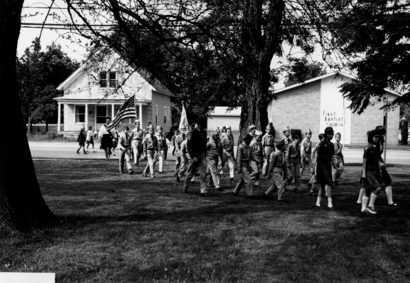 [Pathfinders of Berrien Springs, Michigan preparing for the Memorial Day parade]