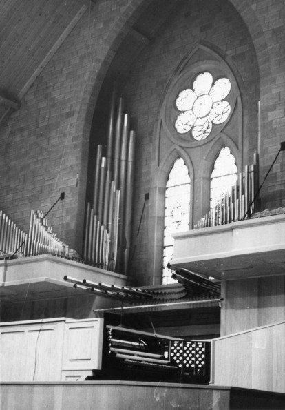 [The new organ in Pioneer Memorial Church]