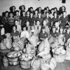[The Berrien Springs Pathfinder club with food from the Thanksgiving food drive]