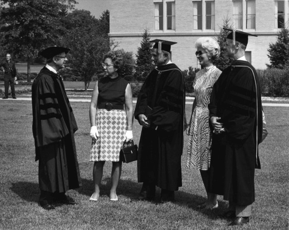 [Richard Hammill meets with honorary doctorate recipients]