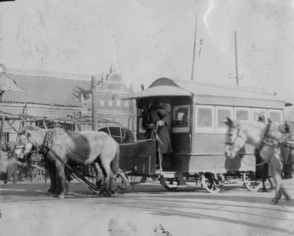 Chinese horse drawn street car