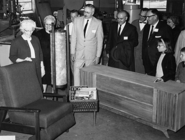 A group of Andrews University alumni visiting Campus Wood Products