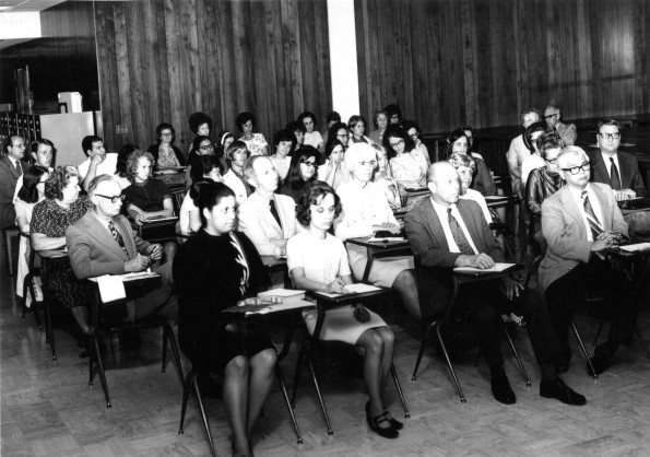 [James White Library staff meeting]