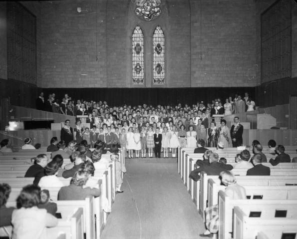 [Pathfinder Investiture held in Pioneer Memorial Church]