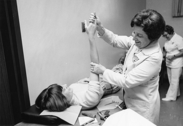 [Medical tests given during a Bloodmobile visit at Andrews University]