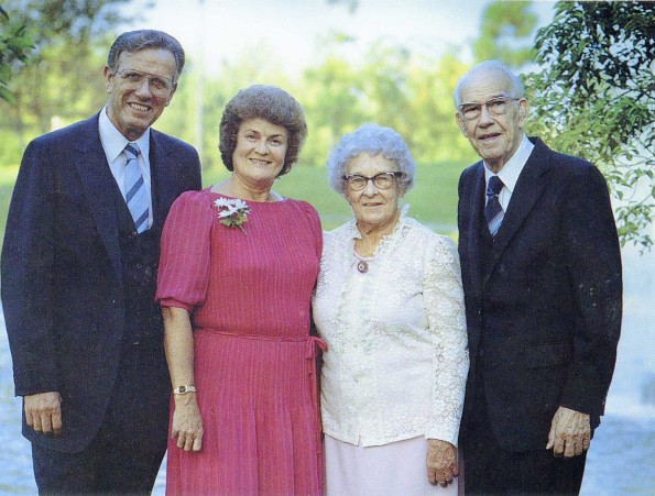 [LaVerne E. and Julius Lafayette Tucker with their wives]