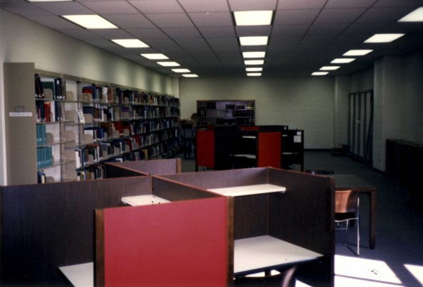 [The new architecture section in the James White Library at Andrews University]