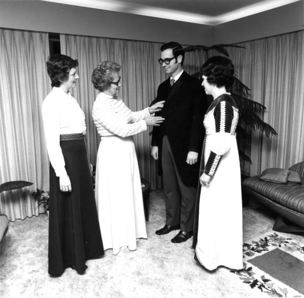 [Modeling clothes for the Andrews University fashion show]