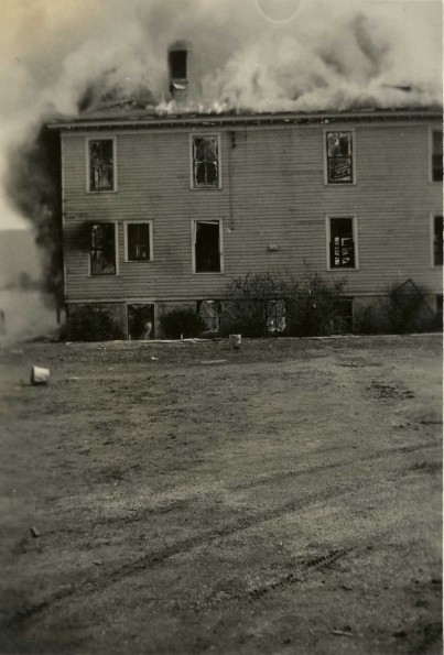 Shenandoah Valley Academy Boy's Dormitory on fire