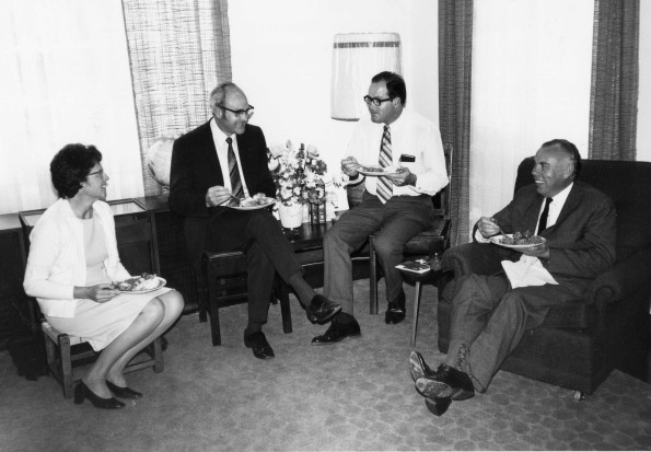 Andrews University alumni gather in Blantyre, Malawi, in the Willmore home