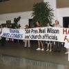 [The welcoming party for Neal C. Wilson and church officials in Guam International Airport]