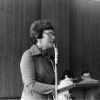 [Elsie L. Buck speaking at 1974 Andrews University alumni weekend]