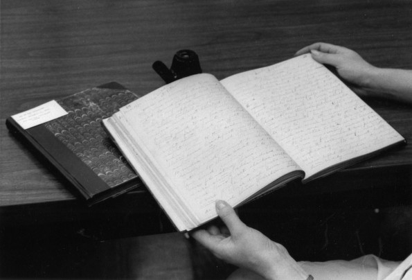 [The Pitcairn Logbooks in the Andrews University Heritage Room]