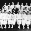 Harry Miller with the Shanghai Sanitarium and Hospital nursing graduates of 1934