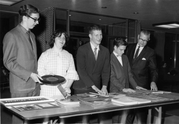 [Blind children and their camp counselors at the Scott Lake Youth Camp for the blind]