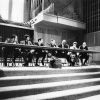 [Panel discussion in Pioneer Memorial Church during Andrews University's 1973 almuni homecoming]