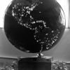 [Missionary globe with J.N. Andrews trunk in the Andrews University Heritage Room]