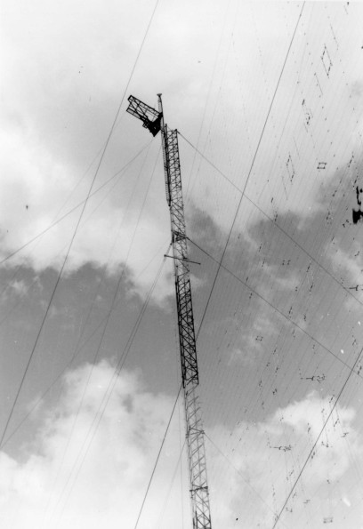 [Raising cone and catwalk for the top of tower #2]