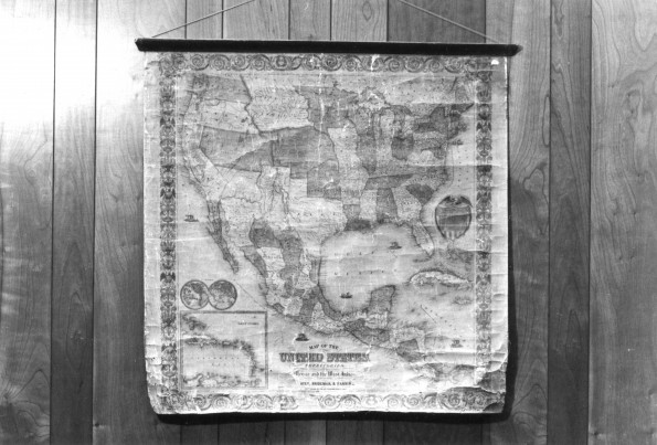 [An 1853 map of the United States, Mexico, and the West Indies in the Andrews University Heritage Room]