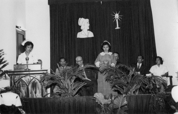 [Alumni touring the unfinished Science Complex during the 1972 alumni homecoming weekend at Andrews University]