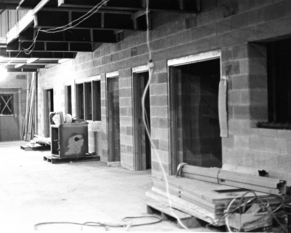 [Construction underway on the new James White Library expansion]