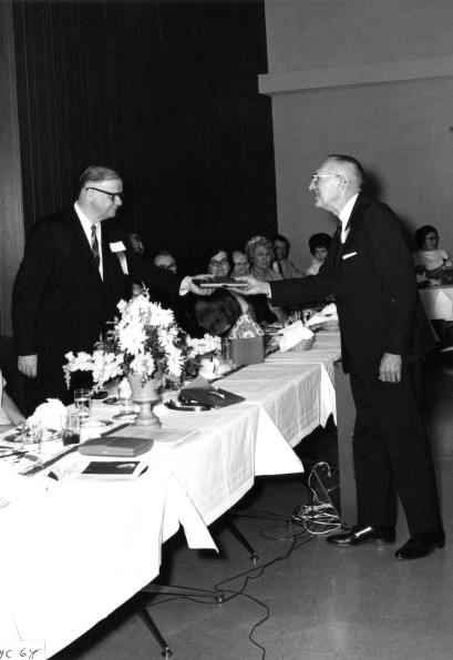 Leo T. Samuels, class of 1925 from Emmanuel Missionary College, receives a citation