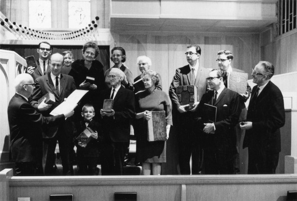 [Winners of the rare Bible search in Pioneer Memorial Church]