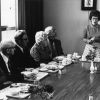 [Elsie Buck speaks at a meeting of the Andrews University Alumni Association]
