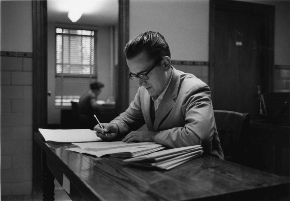 [Emmanuel Missionary College student 'hitting the books']