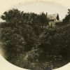 [Early Berrien Springs, Michigan, with the bluff where the school house would eventually be built]