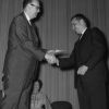 [Awards are given to worthy students during the 1966 Andrews University Awards Day]