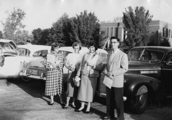 [Ingathering participants on the Emmanuel Missionary College campus]