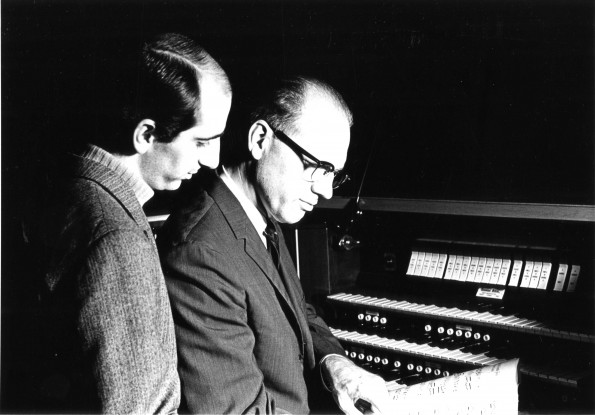 [Emmanuel Verona and C. Warren Becker at the organ]
