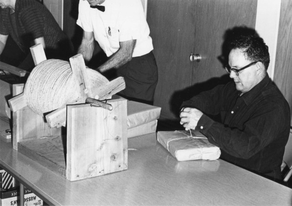 [Linden Walston and Ray Hill volunteer for Operation Send at Pioneer Memorial Church]