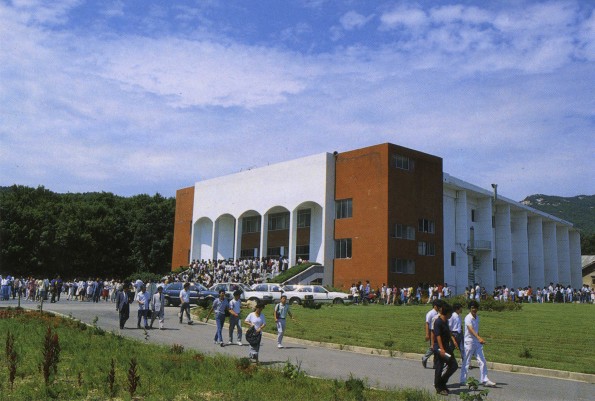 [The auditorium at Sahmyook University in Seoul, South Korea]