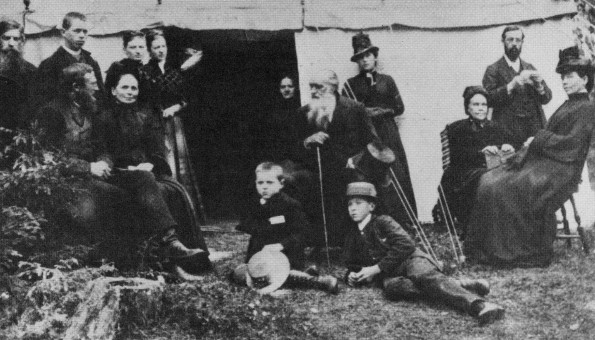 A group photo of leaders at the first Seventh-day Adventist camp meeting in Europe, held at Moss, Norway, in 1887