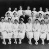 Harry Miller with the Shanghai Sanitarium and Hospital nursing graduates of 1934