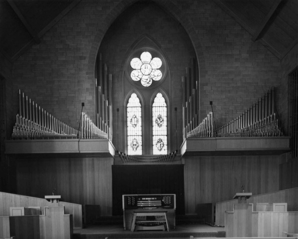 [The new organ in Pioneer Memorial Church]
