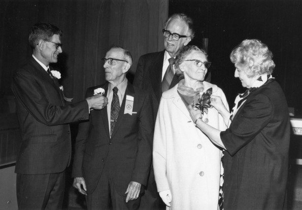 Andrews University Alumni Weekend 1972.  Flowers for 60 years (1912) class members