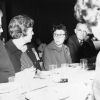 [Glenn Engen and wife at the table with friends during Andrews University's 1972 alumni homecoming]