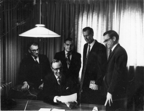 [John A. Kroncke and others launch layman's year at Pioneer Memorial Church]