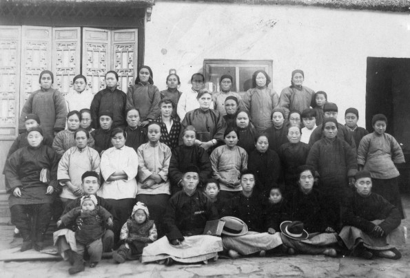 Chinese church members with two western women