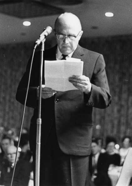 [Robert H. Pierson speaking at a Board Banquet]